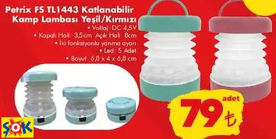 PETRİX FS TL1443 KATLANABİLİR KAMP LAMBASI YEŞİL/KIRMIZI PETRİX FS TL1443 KATLANABİLİR KAMP LAMBASI YEŞİL/KIRMIZI